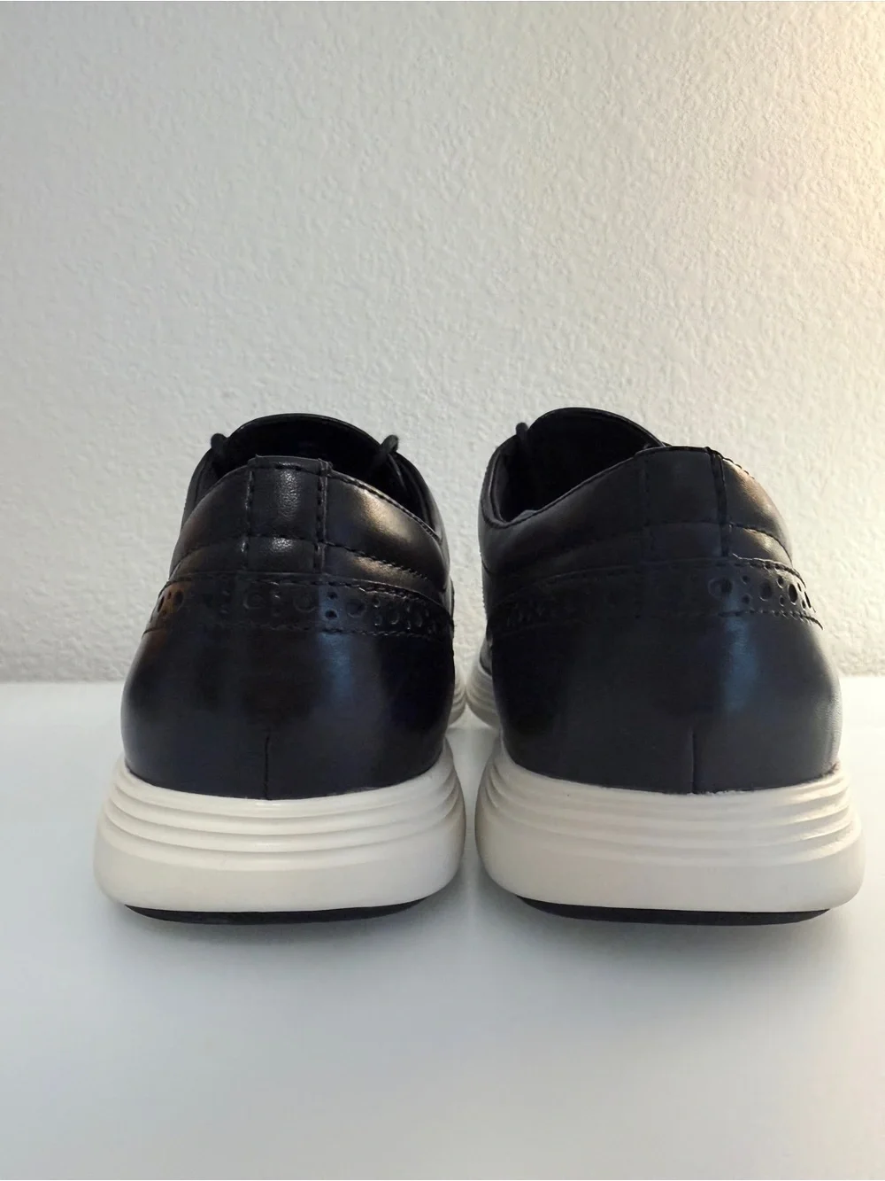 Cole Haan Grand.OS Black Leather Wingtip Derby Sneaker Size 10.5